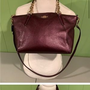 Coach leather burgundy crossbody
